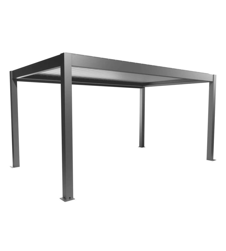Biohort Pergola Metallo Grigio Quarzo/Argento 5,16x3,12m con Lamelle Sandwich