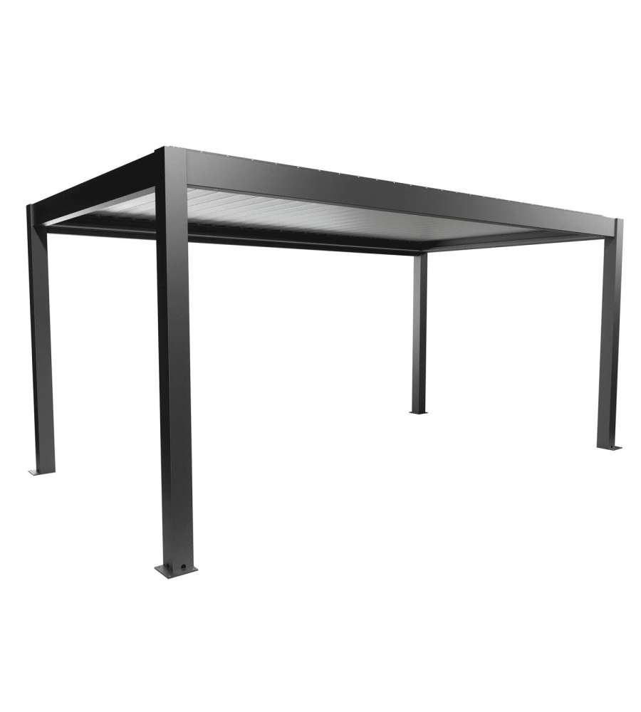 Biohort Pergola in Metallo Grigio Scuro/Argento 552,5 x 312 cm
