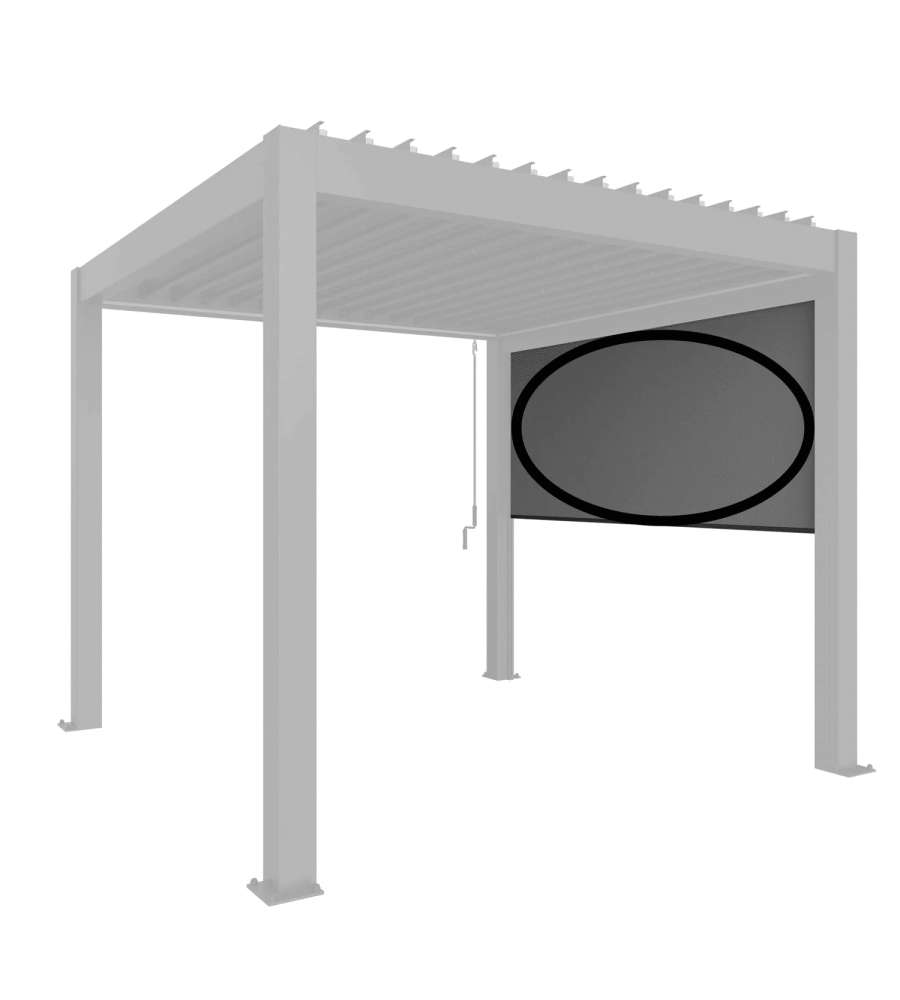 Biohort Tenda da Sole Elettrica 3,27x2,35 m Grigio Scuro per Pergola