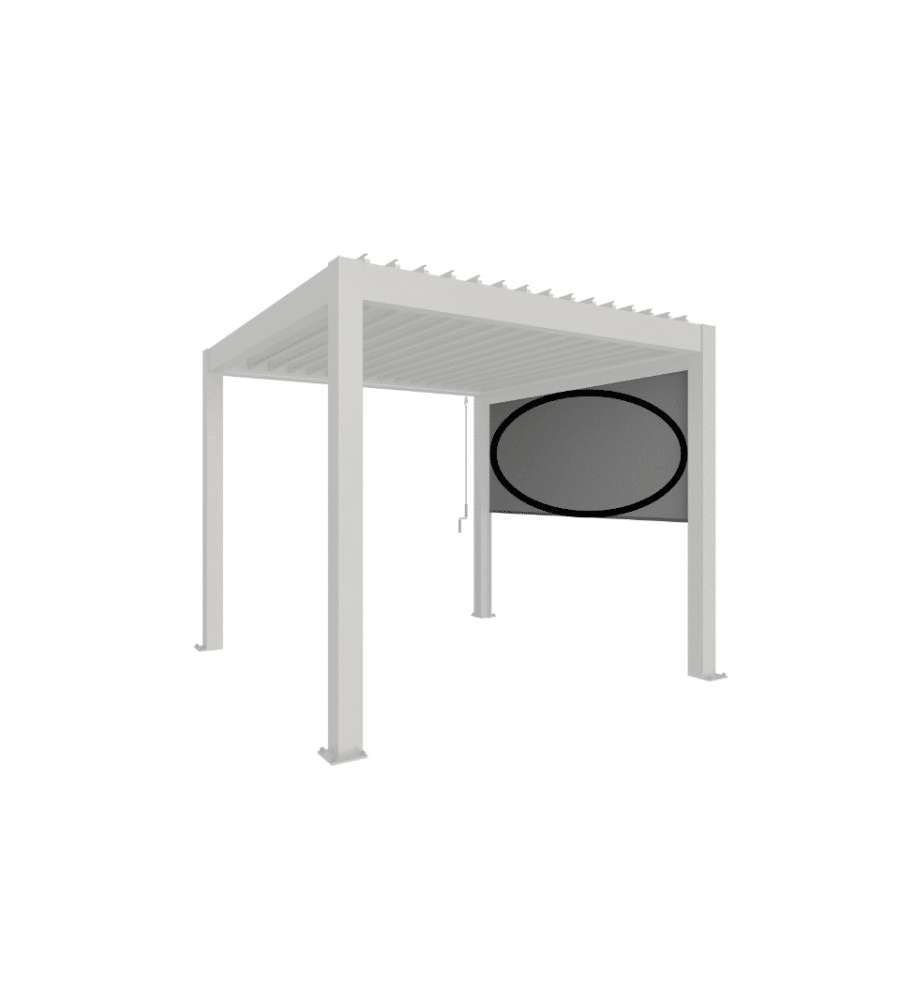 BIOHORT Tenda Parasole ZIP Grigio 272x235 cm per Pergola con Protezione UV
