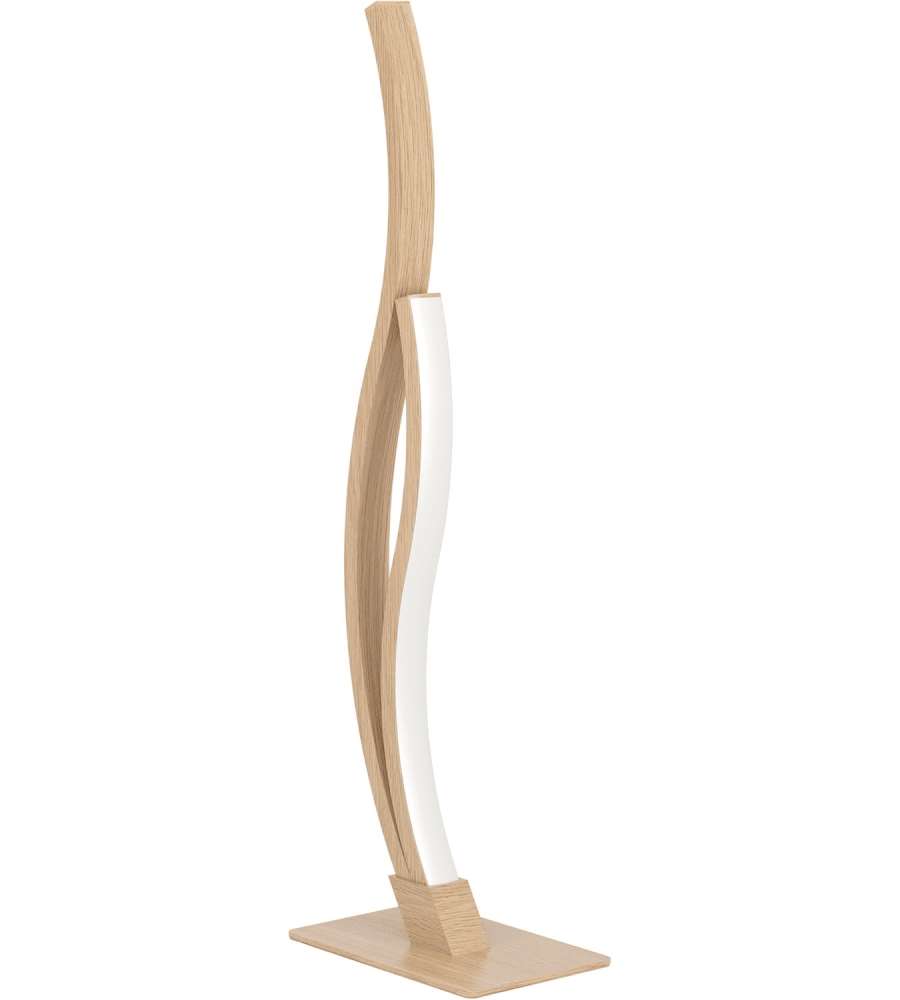 Eglo Lampada da Tavolo LED 12W Curva Marrone Effetto Legno 45,5 cm