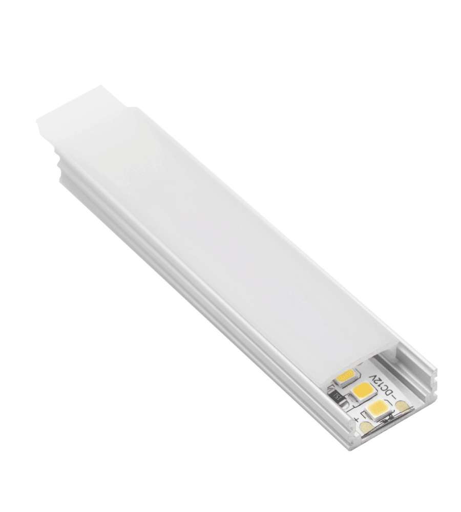 Profilo alluminio LED con cover opale 2m H8mm per illuminazione discreta