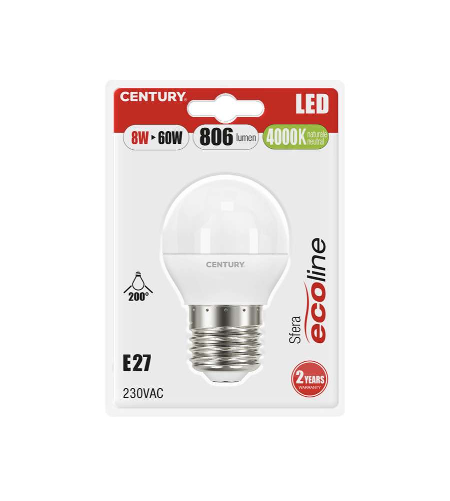 Sfera Led Ecoline 8W 60W E27