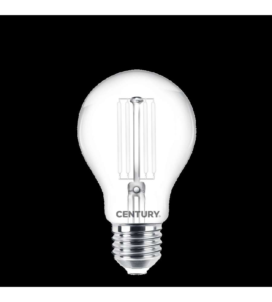 CENTURY ITALIA Lampadina LED Filamento E27 Goccia Chiara 7,5W 4000K