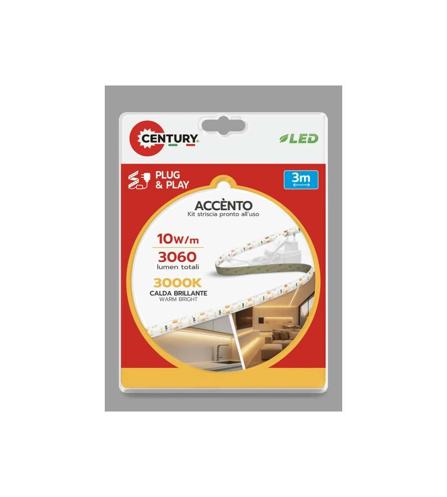 Century Italia Striscia LED Accento 3m 10W 3000K Flessibile IP20