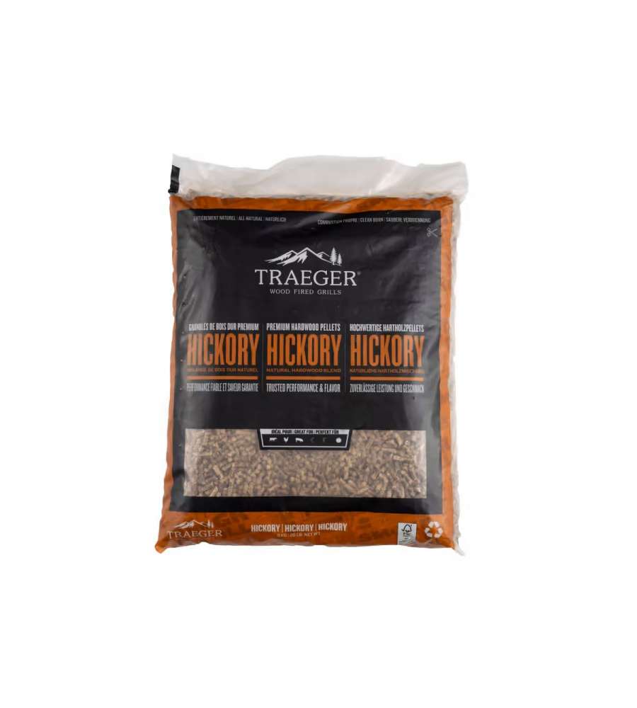 TRAEGER Pellet Hickory Per Affumicatura in Barbecue 9Kg
