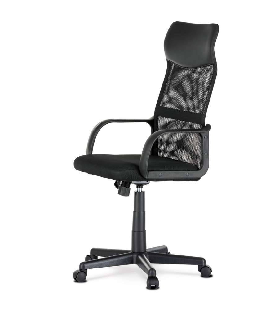 Domo Mea Poltrona Ufficio Ergonomica Nera - Seduta in PU e Schienale in Mesh