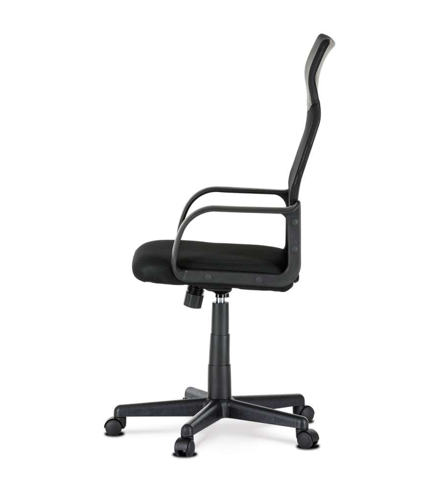 Domo Mea Poltrona Ufficio Ergonomica Nera - Seduta in PU e Schienale in Mesh