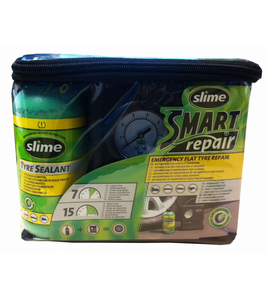 Sigillante pneumatici Slime 473 ml con compressore