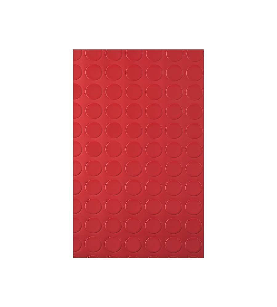 Kobel Pavimento PVC - Rosso Rilievo Bollo - 200cm