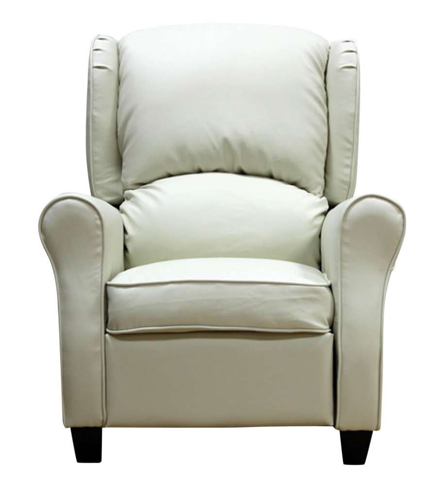 Poltrona Della Nonna Reclinabile in Ecopelle Crema - Comfort e Stile