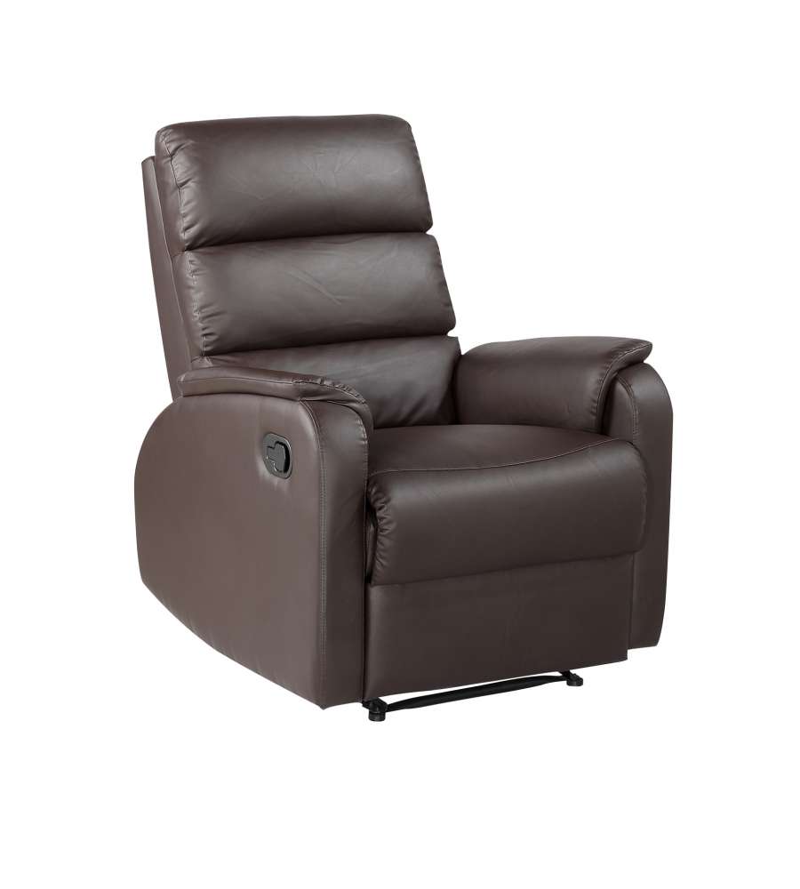 Poltrona Relax reclinabile 75 x 80 x 98 h cm Brown