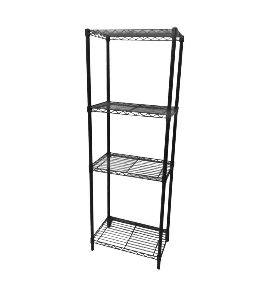 Scaffale 4 ripiani nero