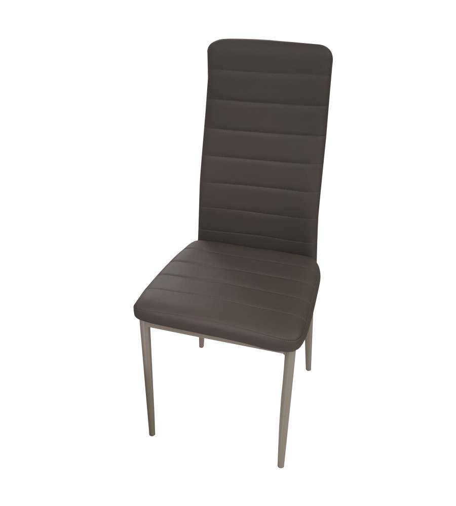 Avatar Sedia in Similpelle Fango - Elegante e Moderna 51x41x98 cm