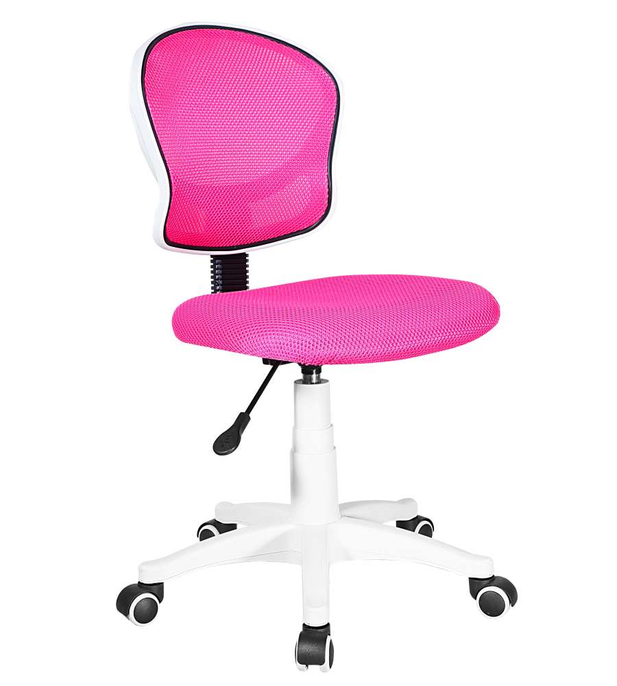 Sedia ufficio con alzata gas rete rosa
