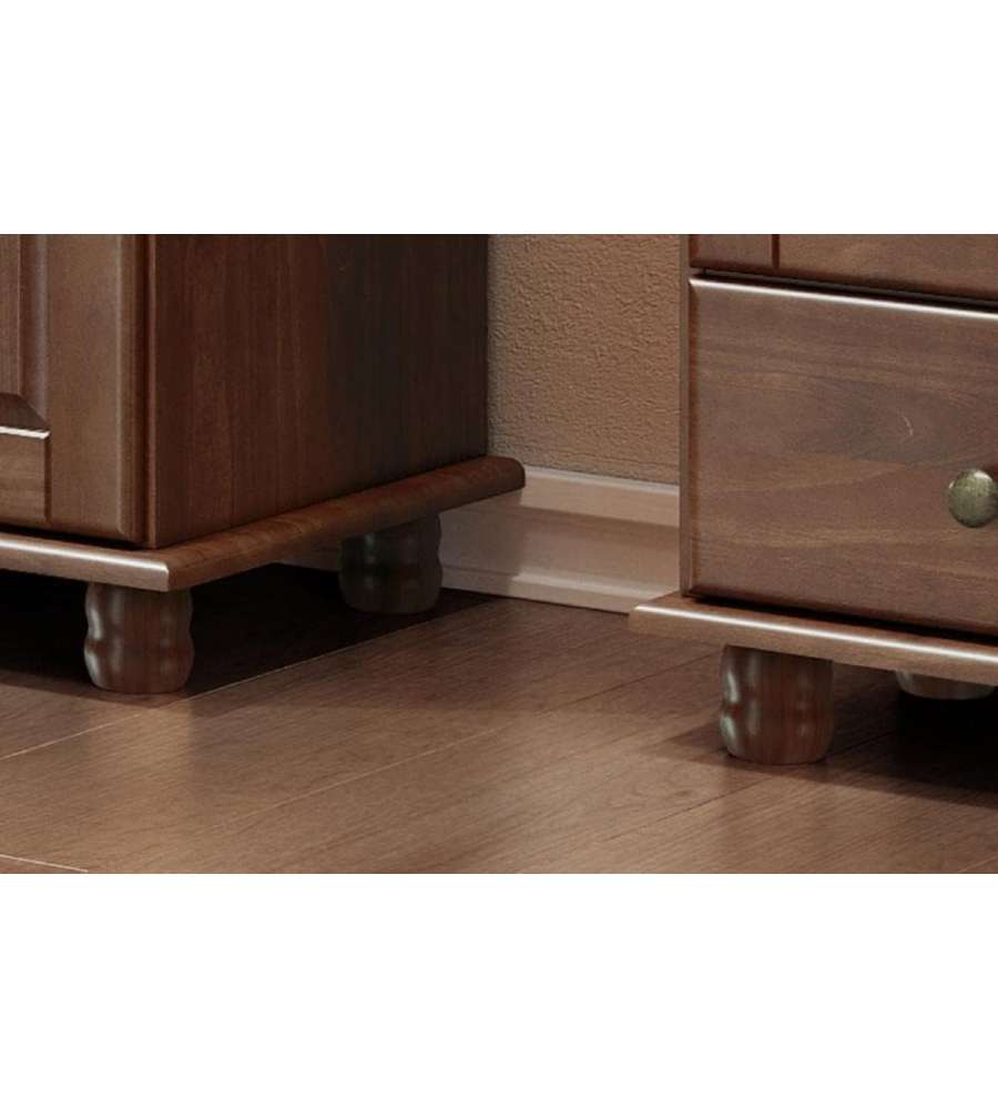Domo Mea Credenza Imbuya in Pino Massiccio - 4 Ante e 2 Cassetti