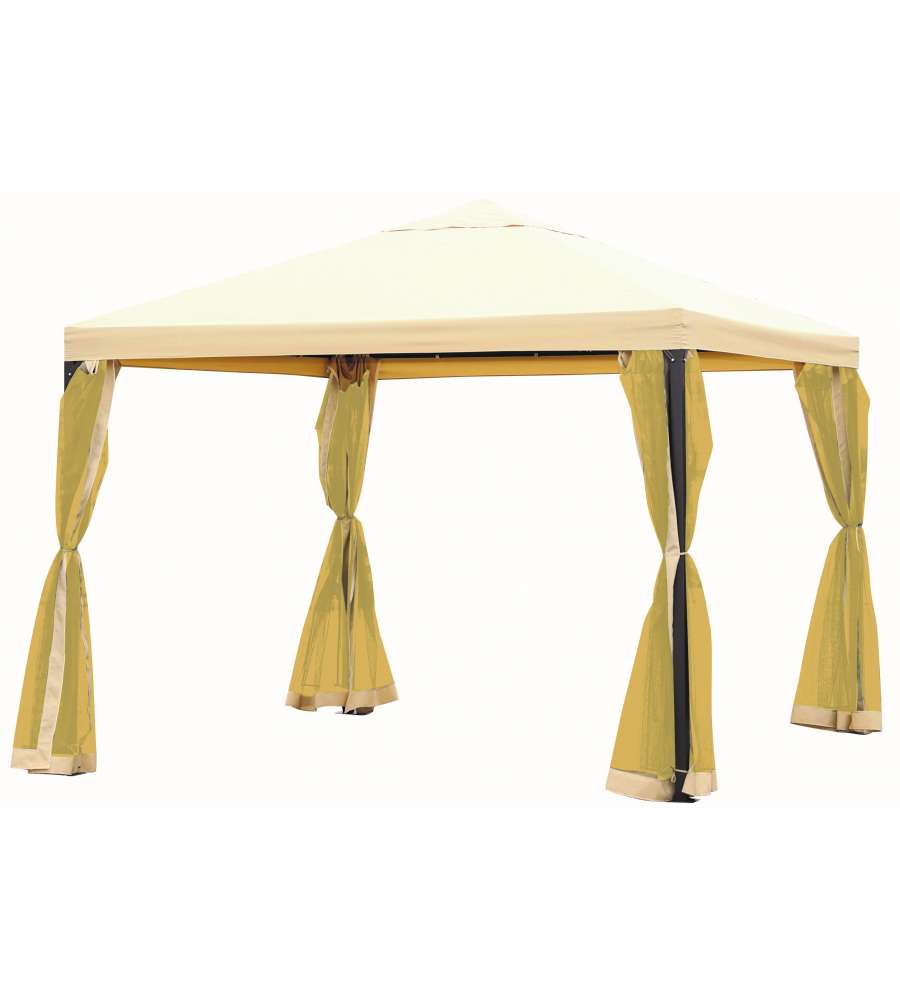 Gazebo 3x3 con zanzariera ecru