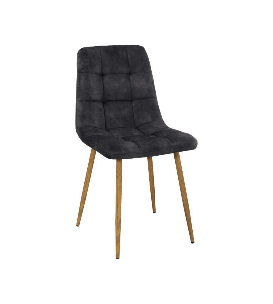 Domo Mea Sedia Dining in Velluto Grigio - Elegante e Confortevole