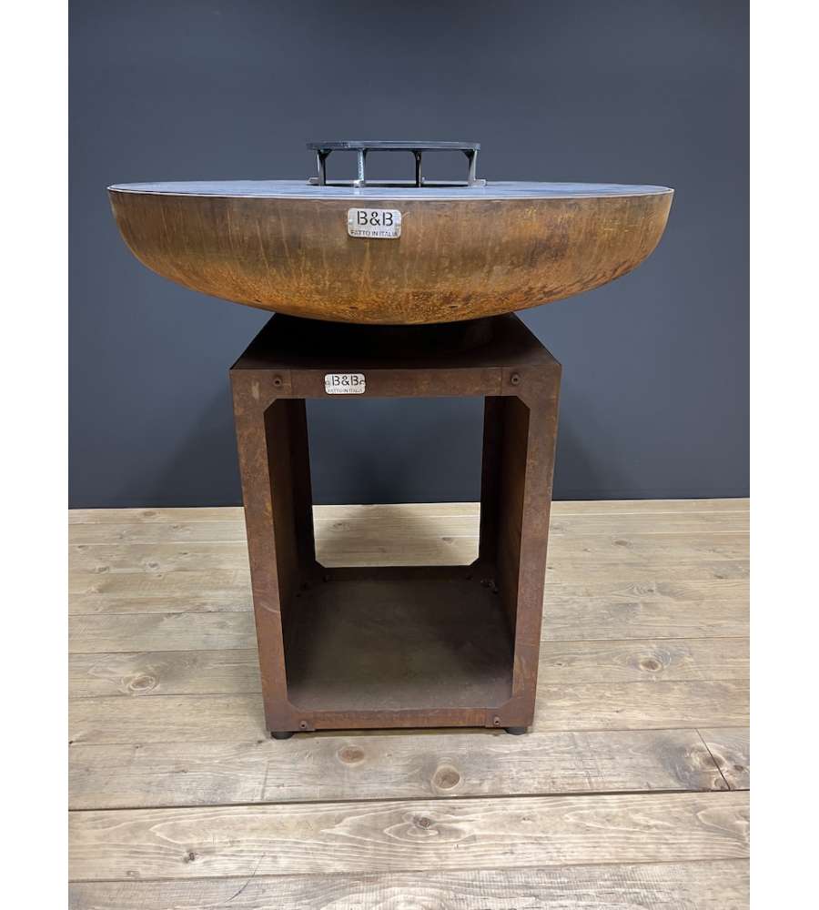 B&B Artigianato Italiano Design - Braciere in Acciaio Corten da 900mm