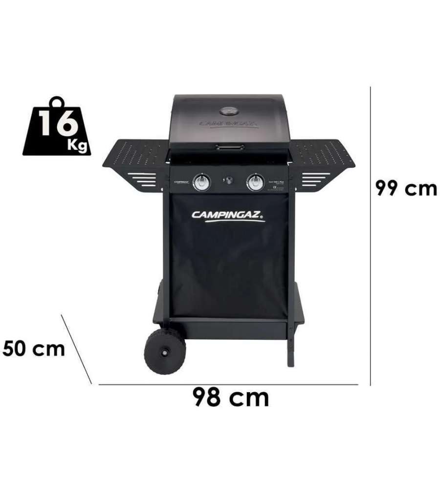Campingaz Barbecue a gas 2 fuochi Xpert 100 L PLUS nero, 66.5x50x99 cm