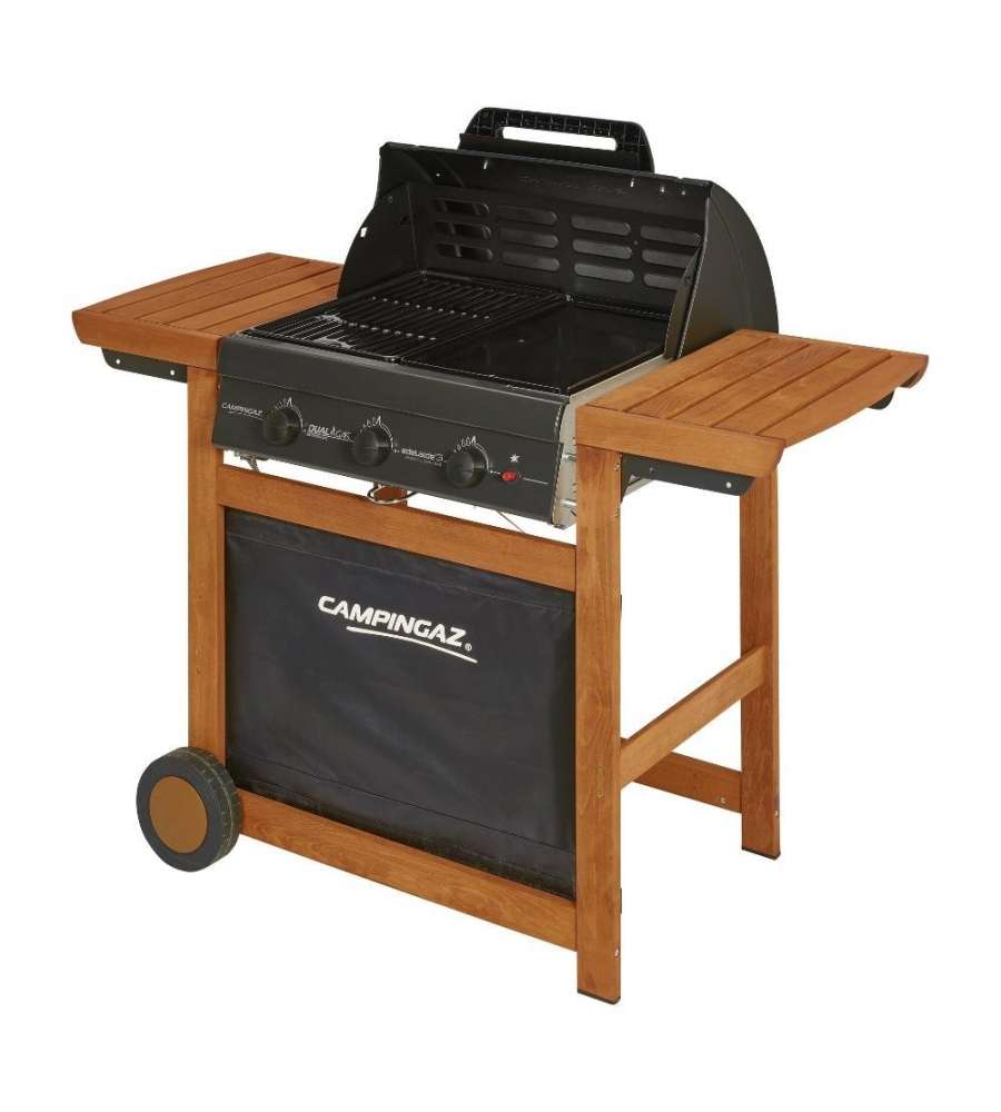Campingaz Barbecue a gas Adelaide 3 Woody da esterno Nero Legno 3 bruciatori