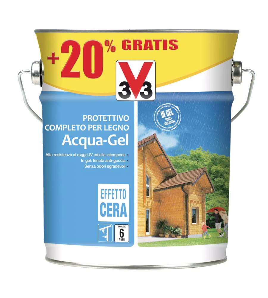 V33 Impregnante Protettivo per Legno - Incolore - 3L