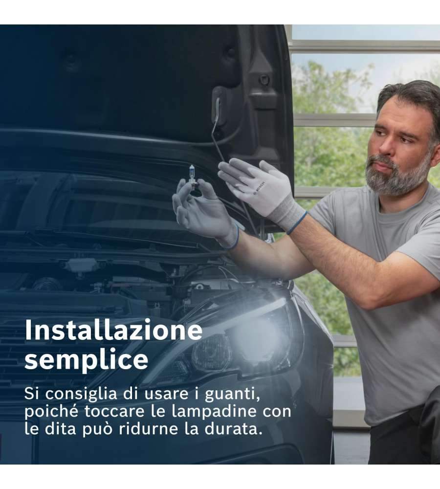 Bosch Lampadina Alogena Auto H4 - 60/55W, 12V - Compatibile con molte auto