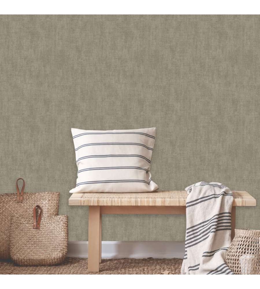 DUTCH WALLCOVERINGS Carta da Parati Semplice Grigio-Marrone