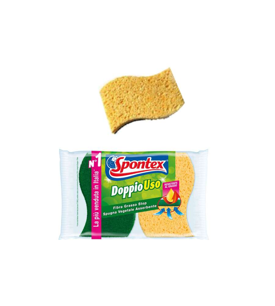 Spontex Spugne Doppio Uso - Gialla/Verde - Pz 2