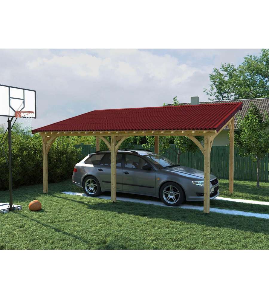 Onduline per Coperture Easyline - Lastra Ondulata in Fibra Bitumata Rosso 100 x 76 cm