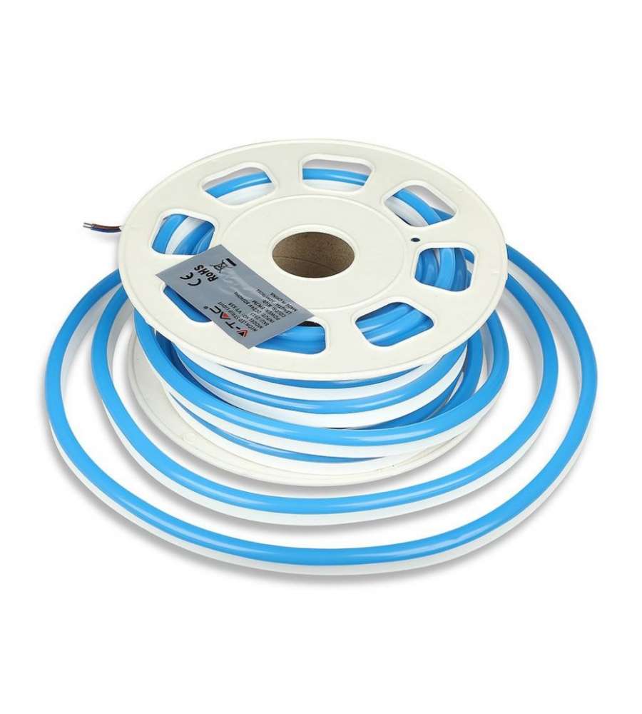 Neon Flex 8W/m 120 LED/m Bobina 10m 24V Blu IP65