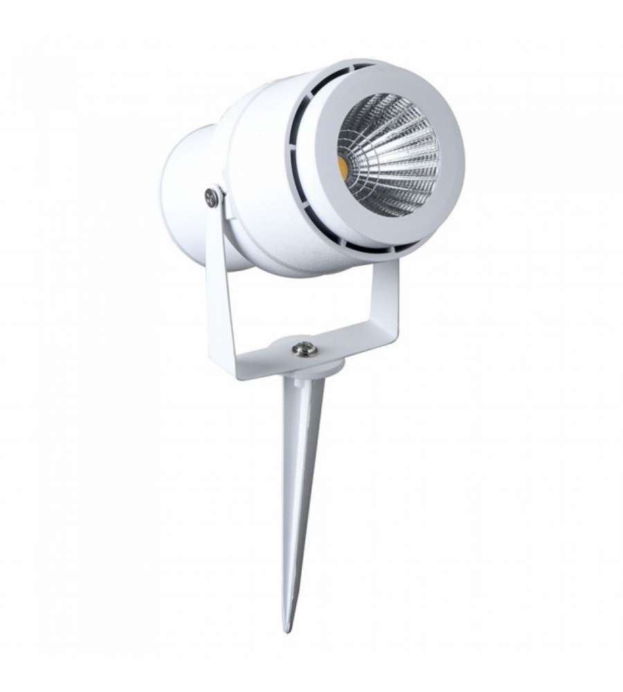 Faretto LED da Giardino 12W con Picchetto Colore Bianco Luce Verde IP65