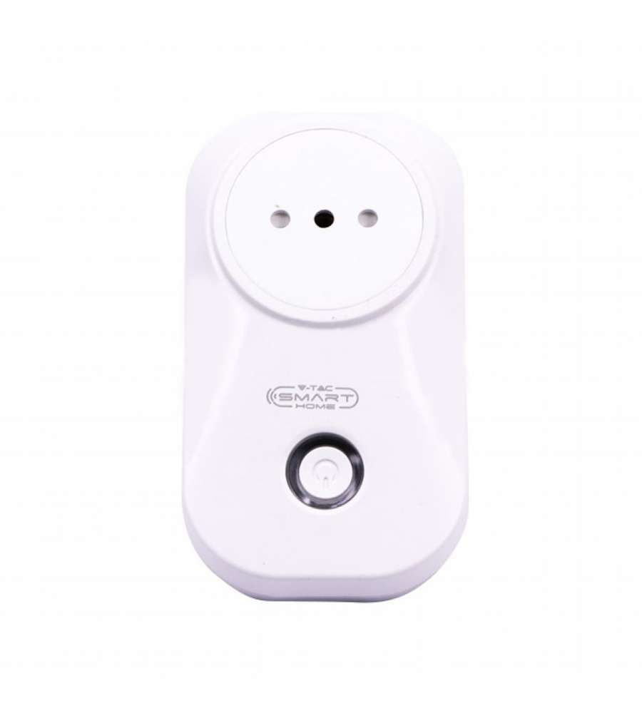 Spina Wifi Italiana con Interruttore Compatibile ad Amazon Alexa Google Home e Nest Colore Bianco