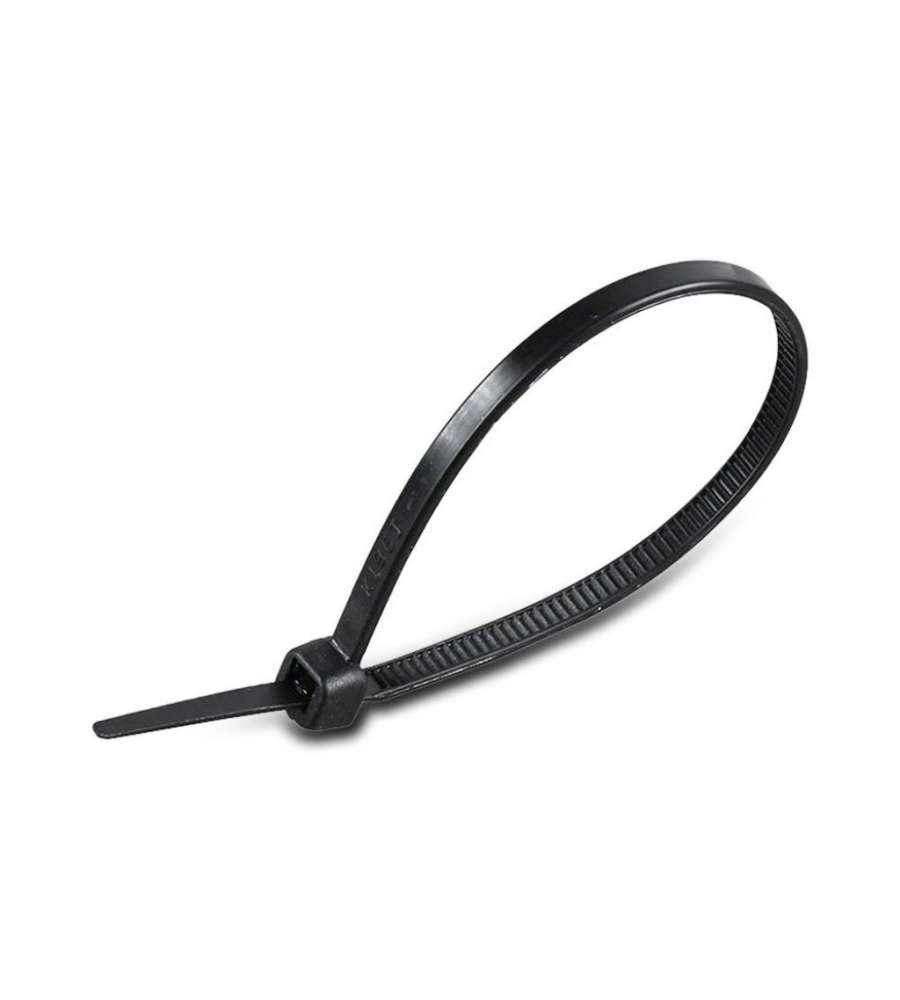 Fascetta per Cavi 2.5x100mm Colore Nero (Confezione 100 pezzi)