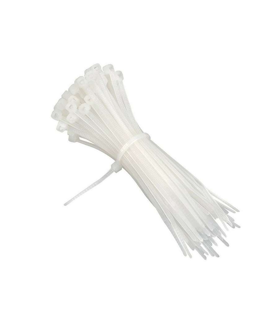Fascetta per Cavi 4.5x300mm Colore Bianco (Confezione 100 pezzi)