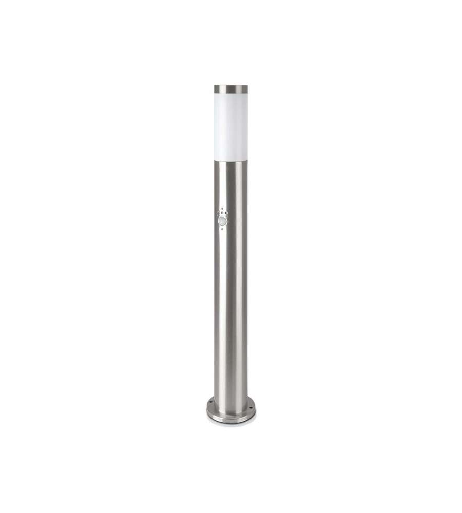 Piantana LED da Giardino 80cm con Portalampada E27 (max 60W) in Acciaio Inossidabile IP44 con sensore di movimento