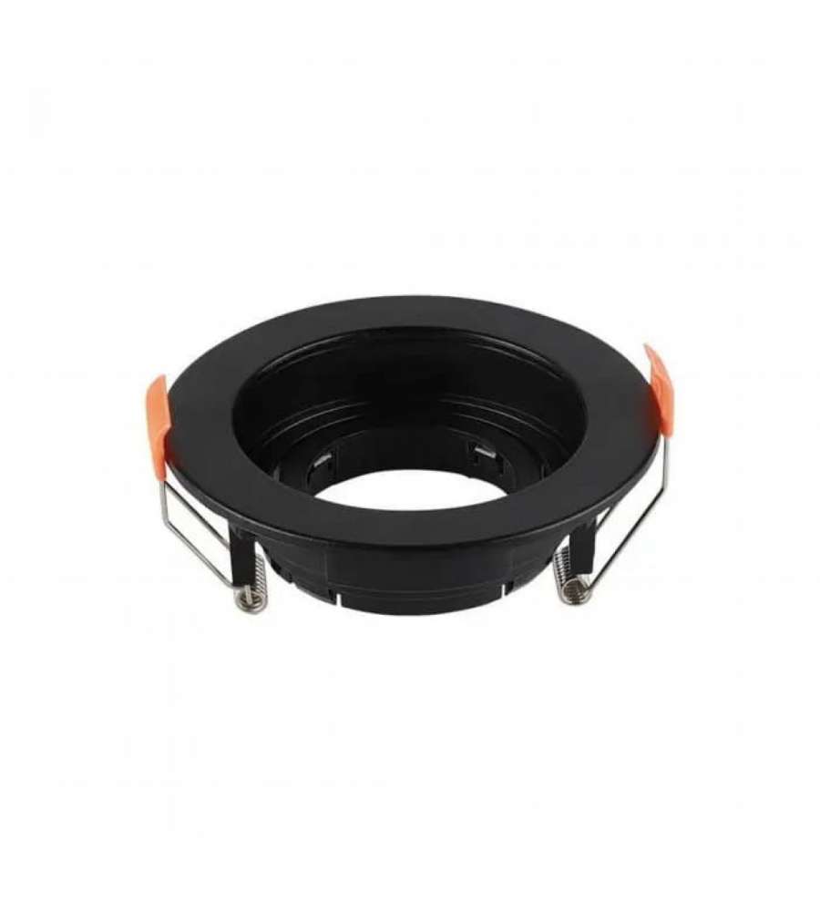 Portafaretto LED da Incasso Rotondo GU10 Colore Nero Orientabile