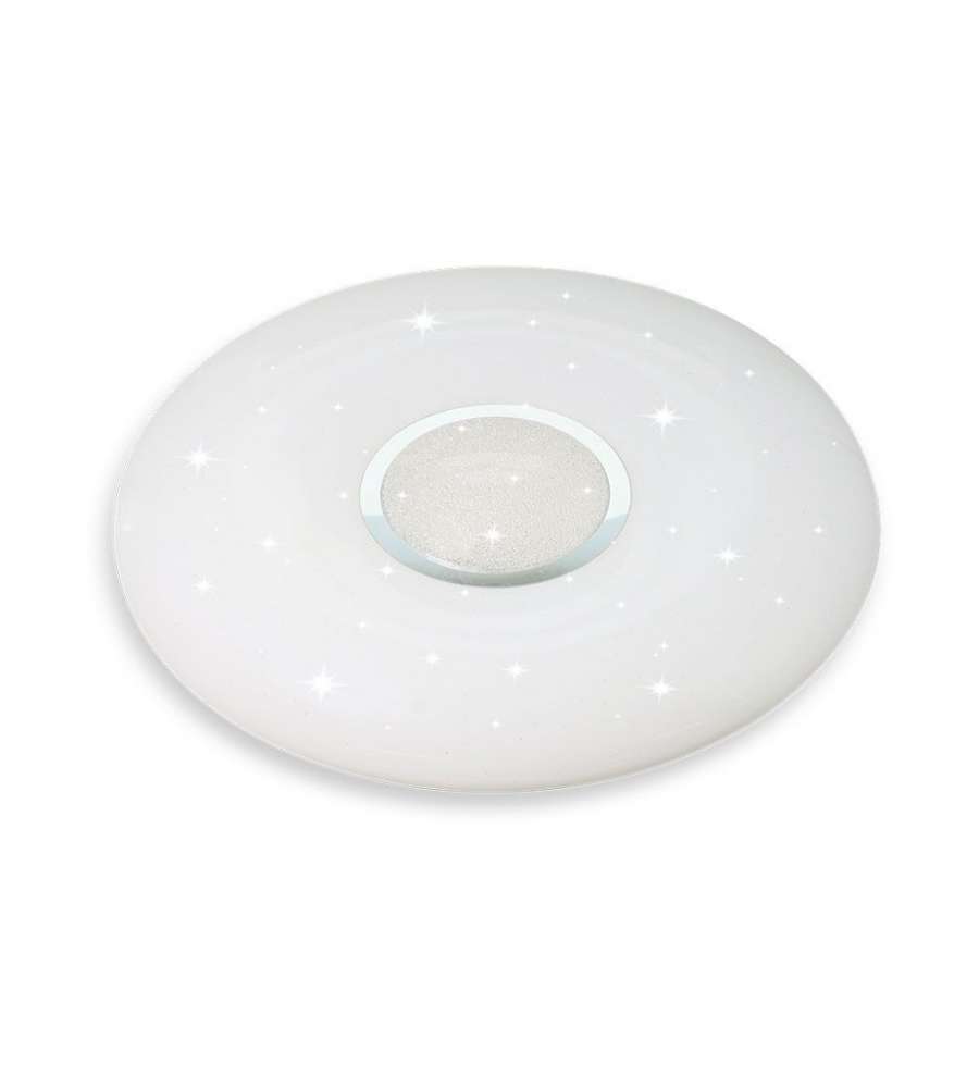 Plafoniera LED Rotonda 40W con Telecomando Cambia Colore 3 in 1 Effetto Stellato d: 350mm h: 70mm Dimmerabile