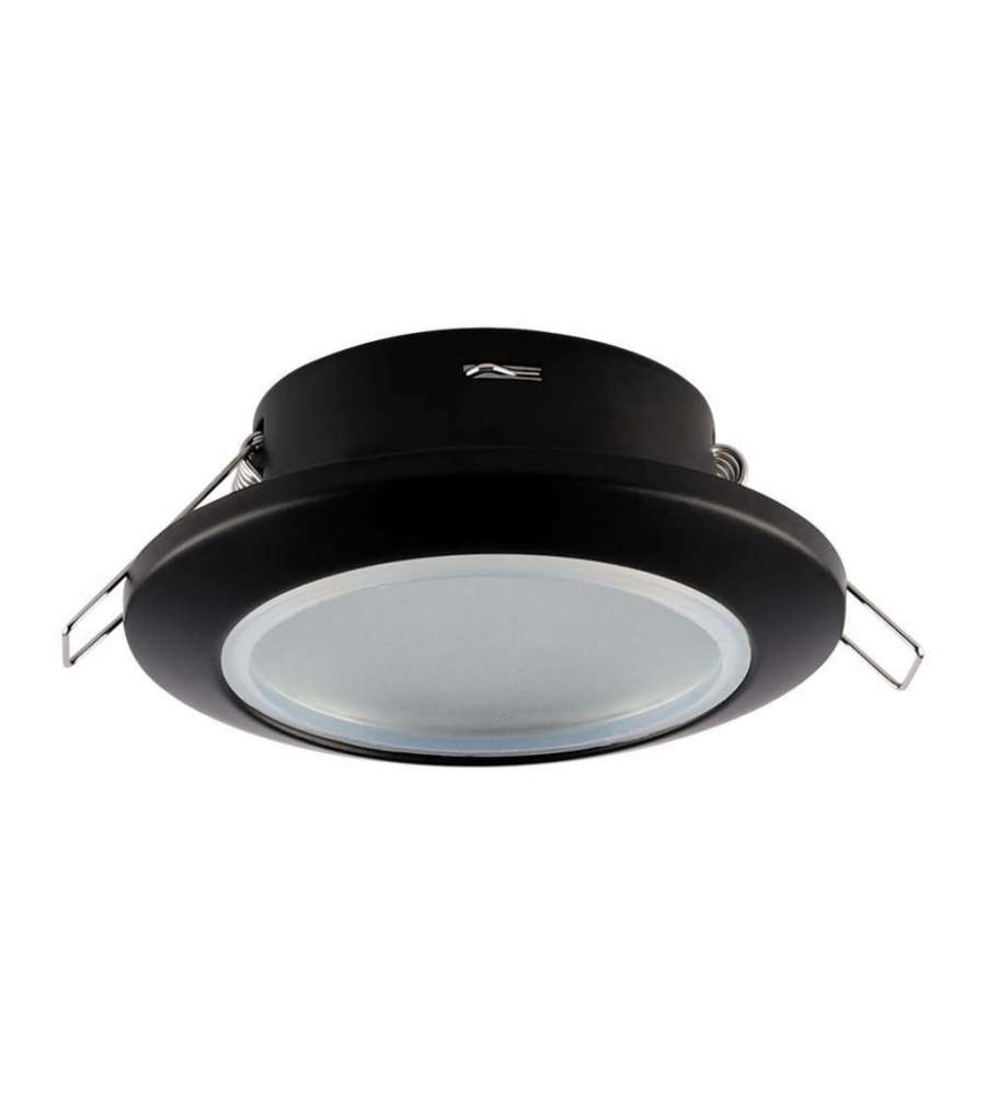 Portafaretto LED da Incasso Rotondo GU10 Colore Nero