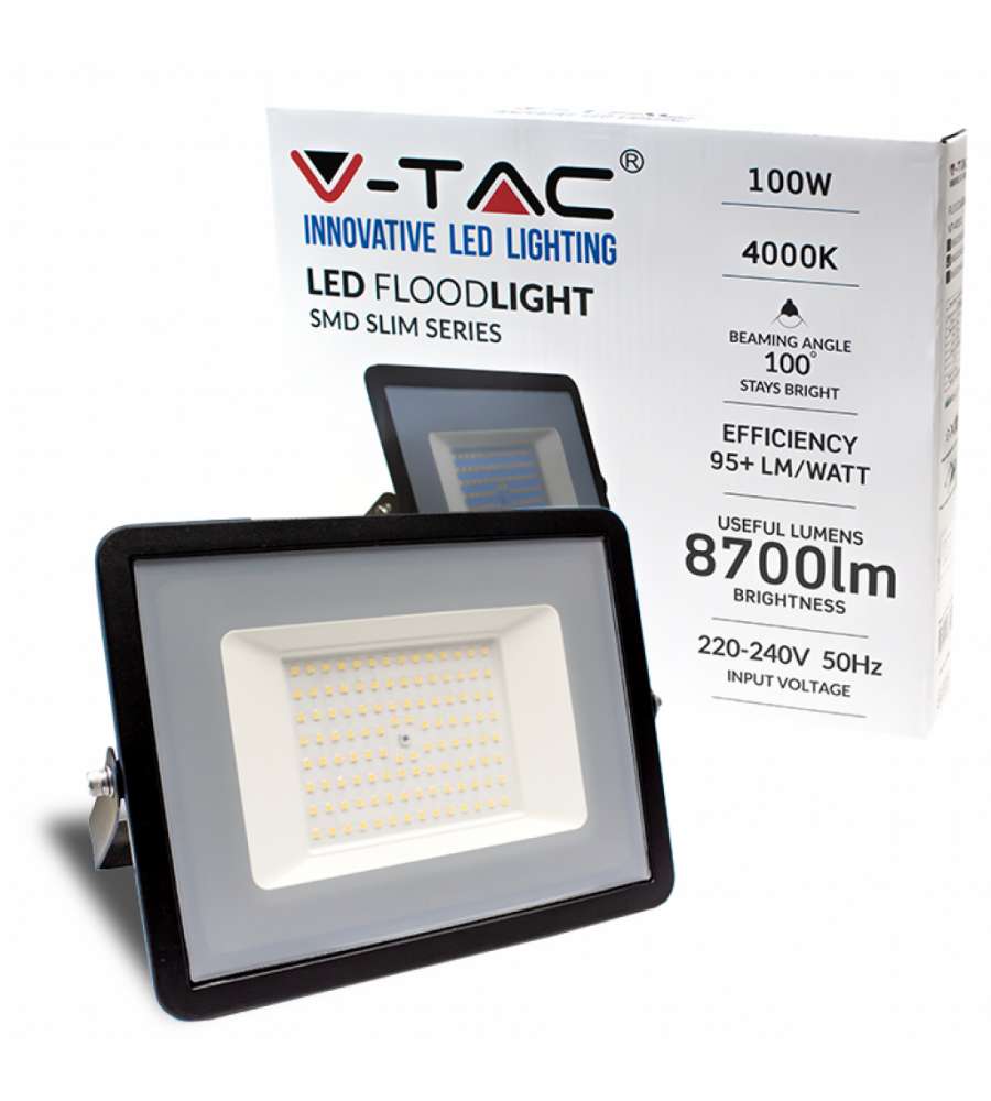 Faro LED SMD 100W E-Series G2 Colore Nero 4000K IP65