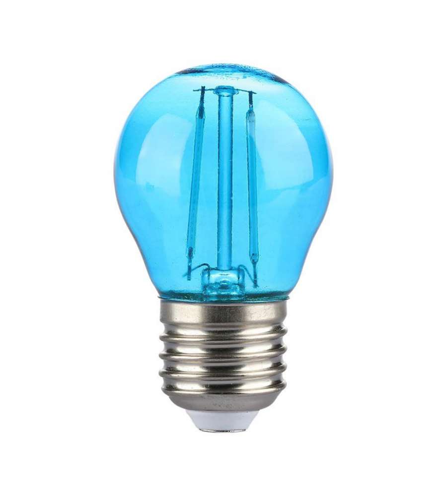 V-TAC Lampadina LED E27 2W G45 Filamento Colore Blu