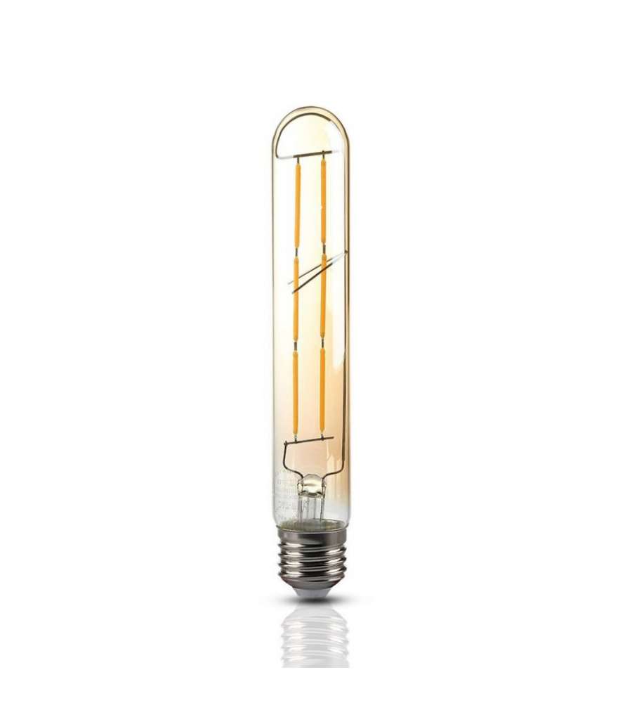 V-TAC Lampadina LED E27 6W 100LM/W T30 Filamento Ambrato 2200K