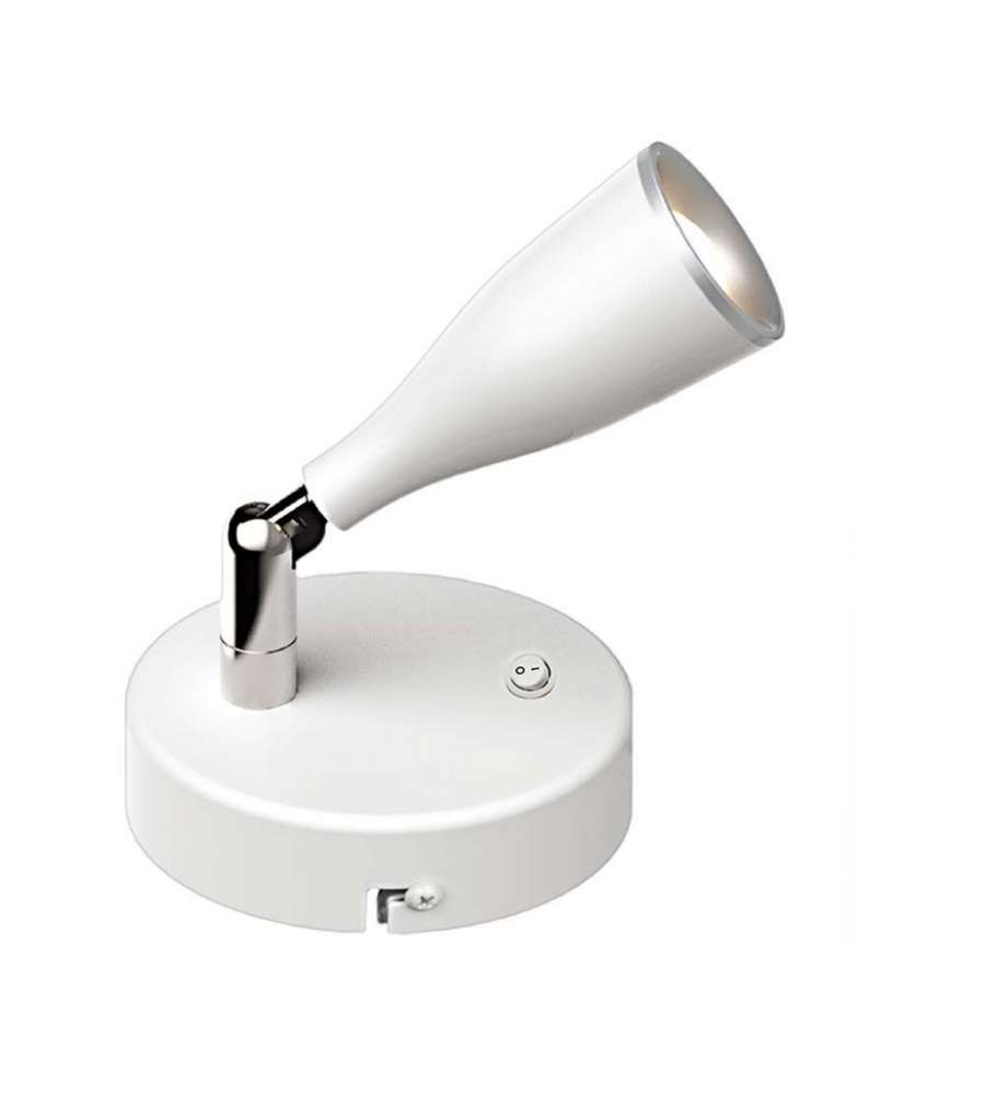 Lampada LED da Muro 4,5W Colore Bianco con Interruttore 3000K