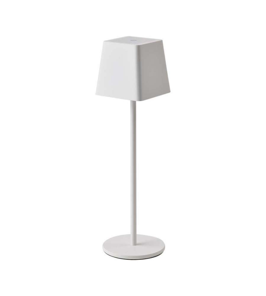 Lampada LED da Tavolo 2W Colore Bianco in Alluminio ricaricabile con USB C Touch Dimmerabile 3000K IP54