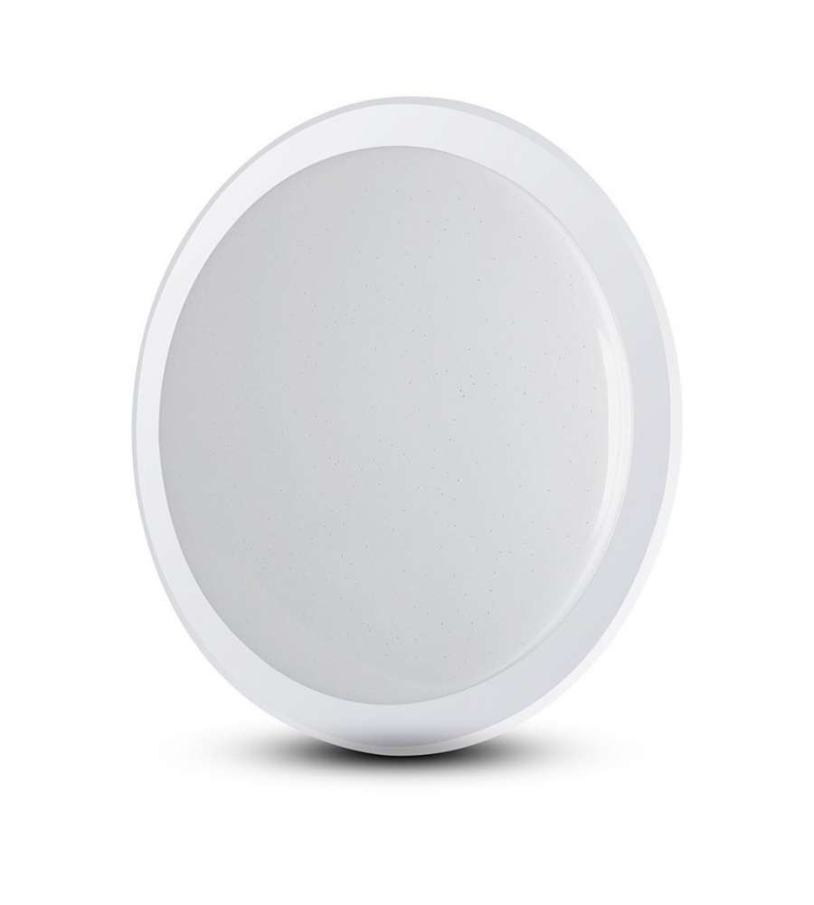 V-TAC Plafoniera LED Rotonda 24W 3 in 1 Effetto Stellato Compatibile con Google e Amazon Alexa Dimmerabile