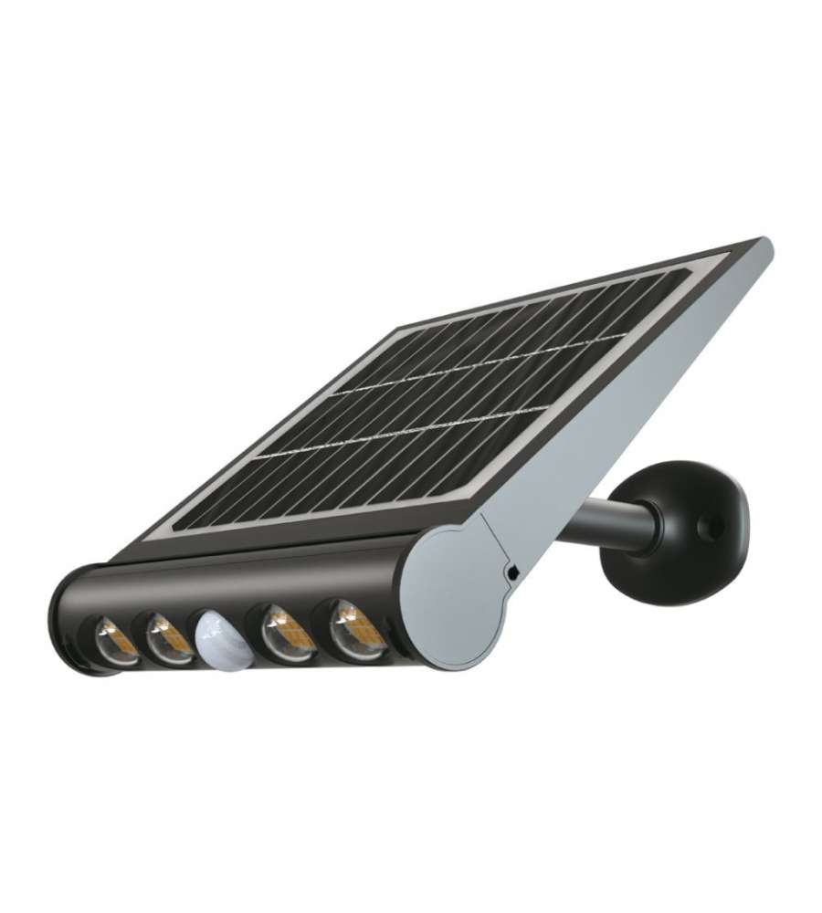 V-TAC Lampada LED Giardino Multiuso 8W Pannello Solare Stand 3000K e Sensore PIR IP65