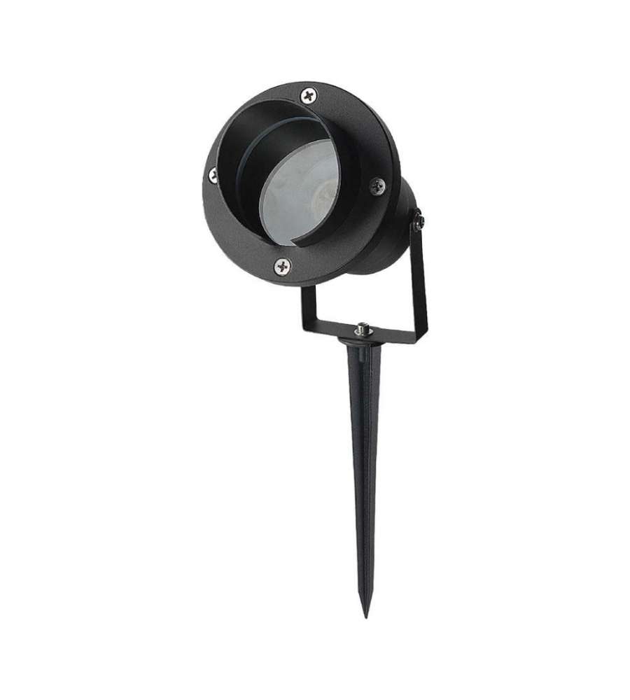 V-TAC Picchetto in Alluminio con Portalampada GU10 Orientabile Colore Nero IP65