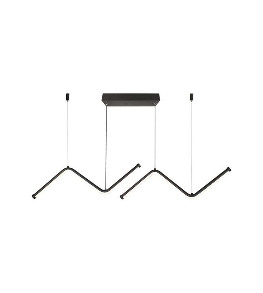 V-TAC Lampadario LED a Sospensione 12W dal Design Moderno Colore Nero 4000K