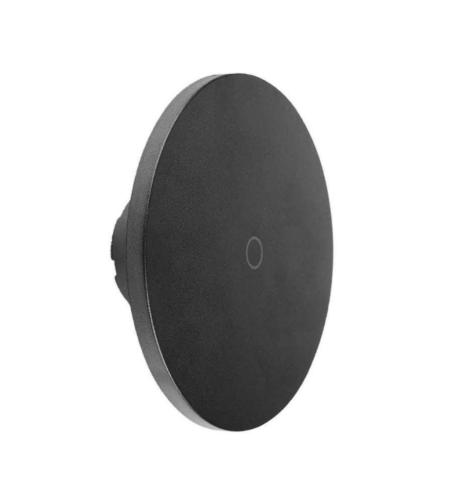 V-TAC Lampada LED da Muro Rotonda 12W 160*160*60mm Colore Nero 3in1 Dimmerabile IP65