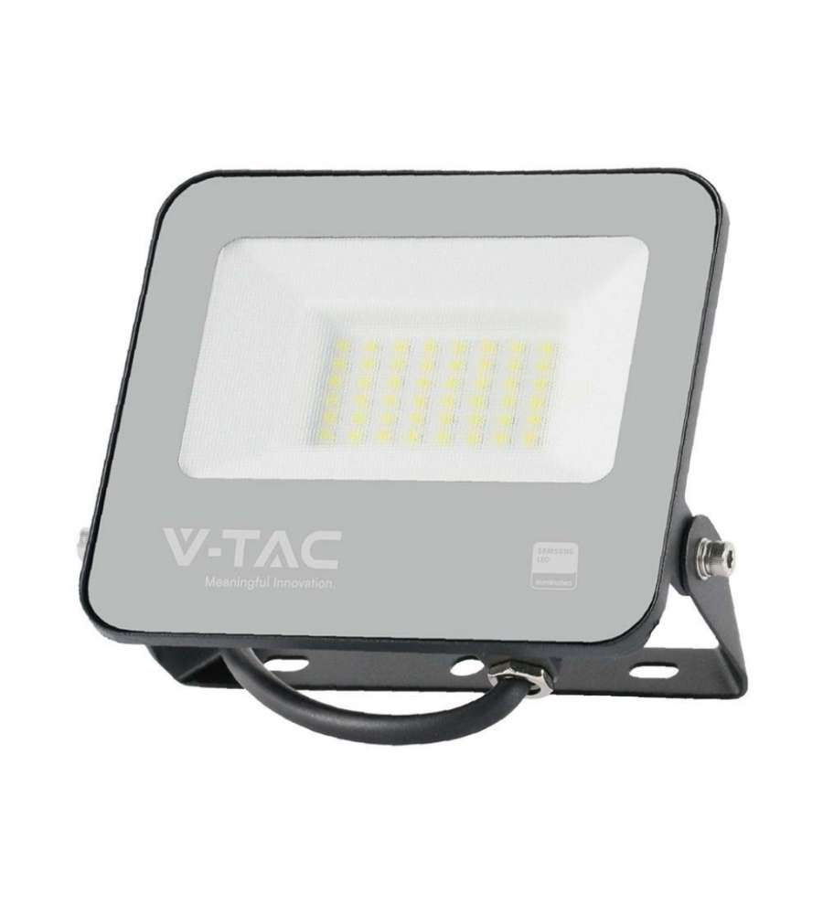 V-TAC Faro LED 30W 185LM/W Colore Nero 6500K IP65
